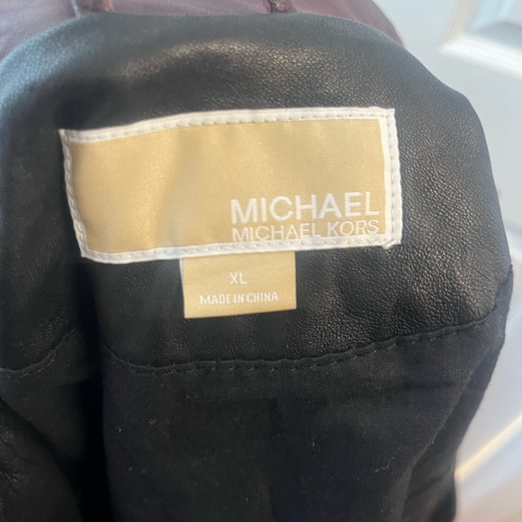 Michael Kors Two Tone Leather Jacket - Picture 3 of 9